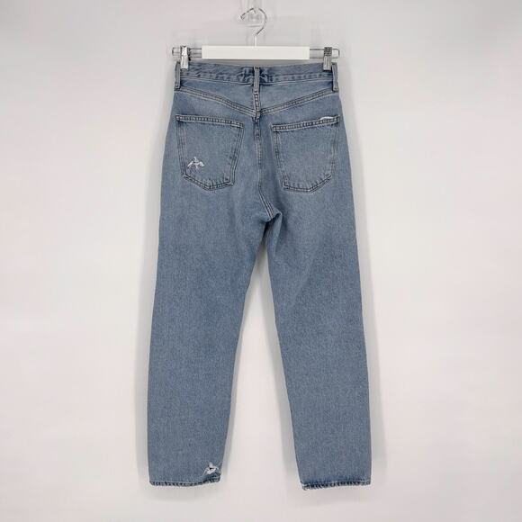AGOLDE 90s Mid Rise Loose Fit Distressed Jeans Captured Wash Size 24 - Picture 6 of 6